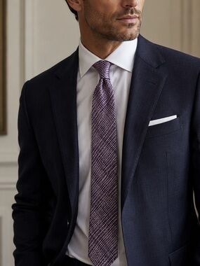 Tom Ford Purple Silk Pattern Tie Made in Italy